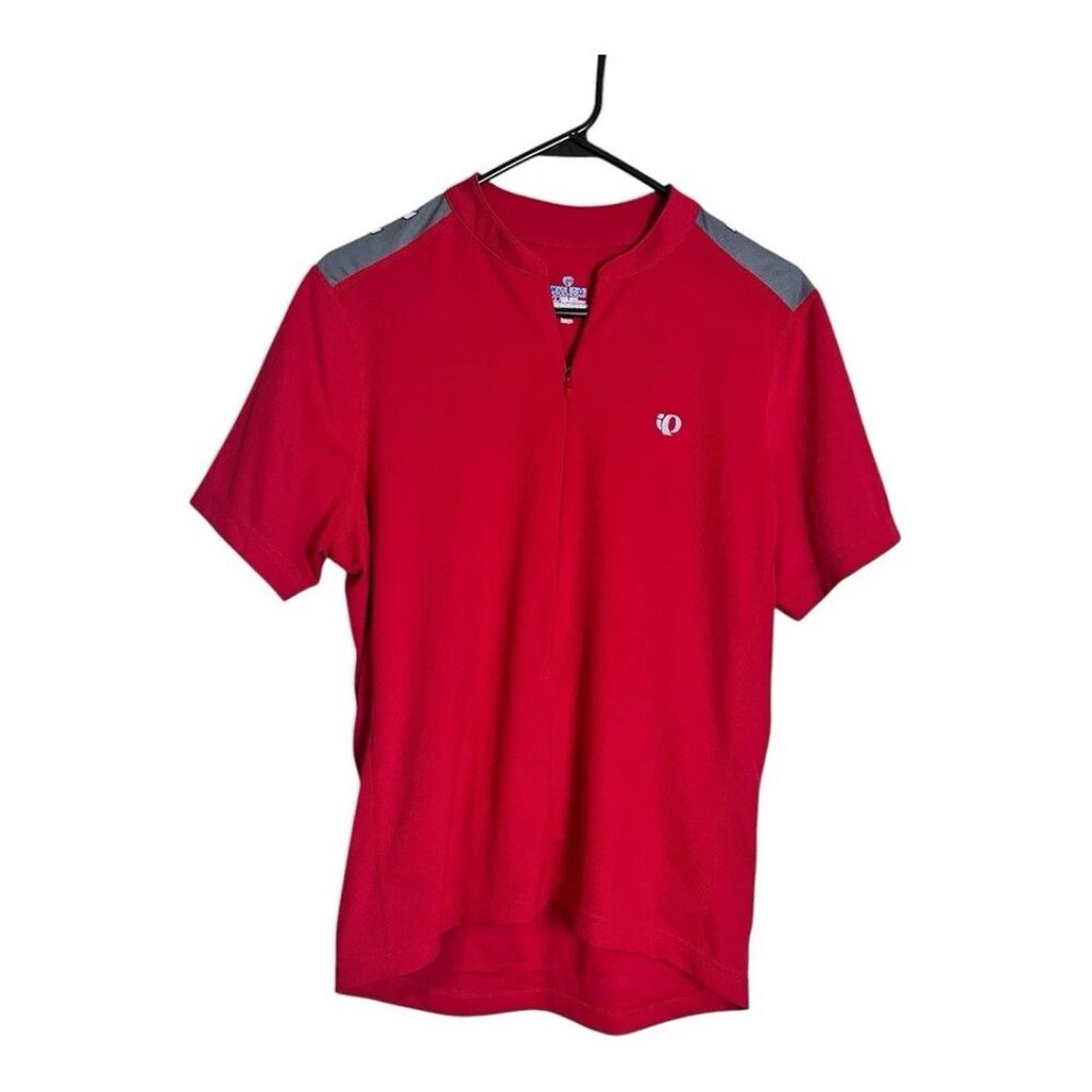 Pearl Izumi Select Series Jersey Men L Cycling Shirt Red 3/4 Zip Logo